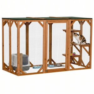 71"L Catio Outdoor Cat Enclosure, Indoor Cat Cage, Pet House, Small Animal Hutch for 1-2 Rabbit, Kitten – view 15