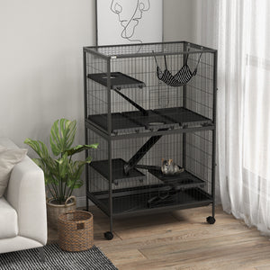 5-Tier Rolling Small Animal Cage, Deluxe Guinea Pig Cage, Ferret Cage for Mink Chinchilla Kitten Rabbit – view 7