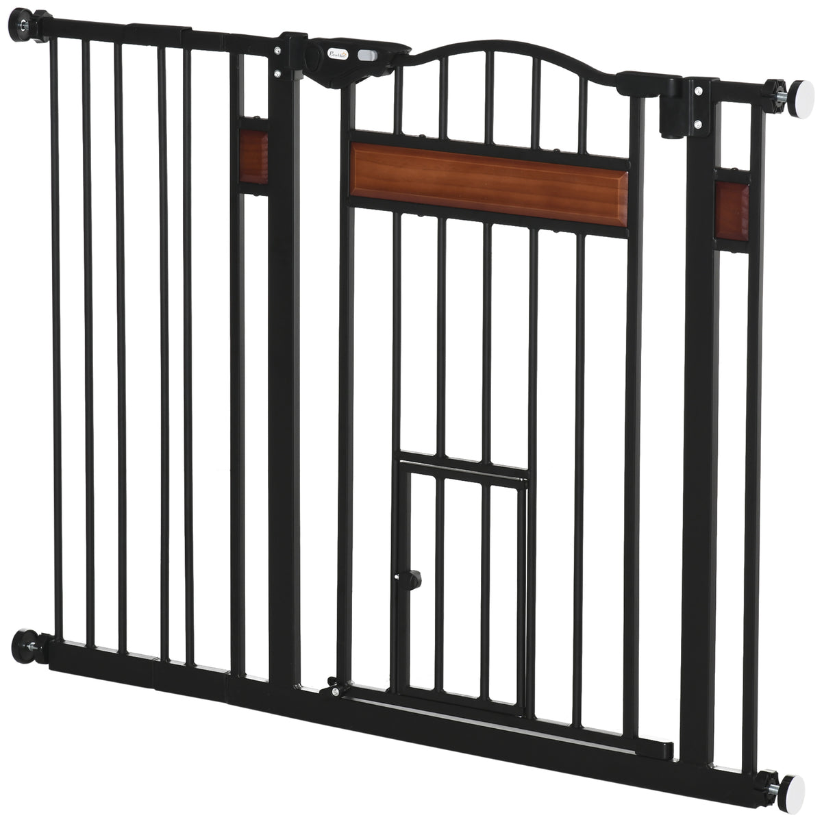 29.1''-31.5'' Extra Wide Dog Gate with Cat Door, 30"H Stair Gate with Extension, Wall Cups, Pressure Fit – view 8