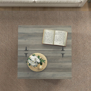 Farmhouse Coffee Table, Square Center Table with Flip-top Lids, Hidden Storage Compartment and Wooden Legs – view 13