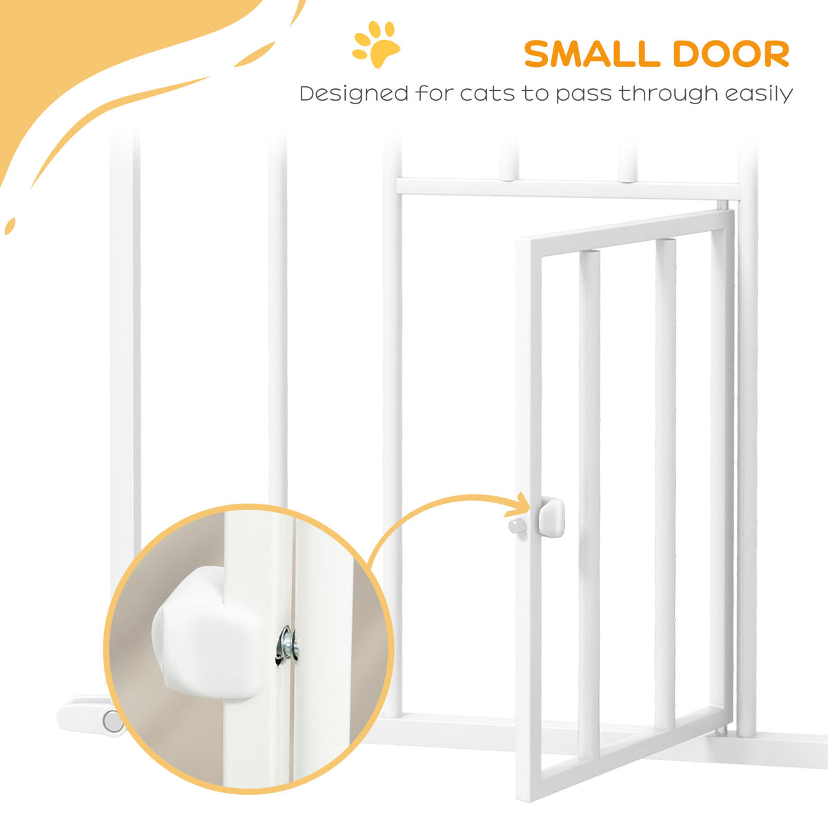 41" Easy Open Indoor Dog Gates for Doorways, House, Stair - Black – view 27