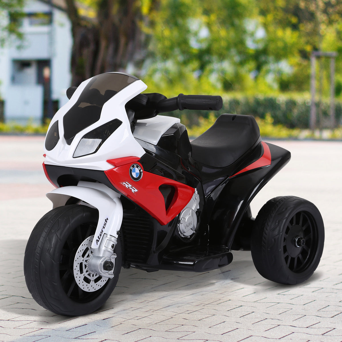 Aosom Kids Motorcycle, 6V Battery Powered Toddler Motorcycle with Headlight, Music, 3 Wheels Electric Motorcycle for Kids, Licensed BMW, Gift for Boys & Girls -