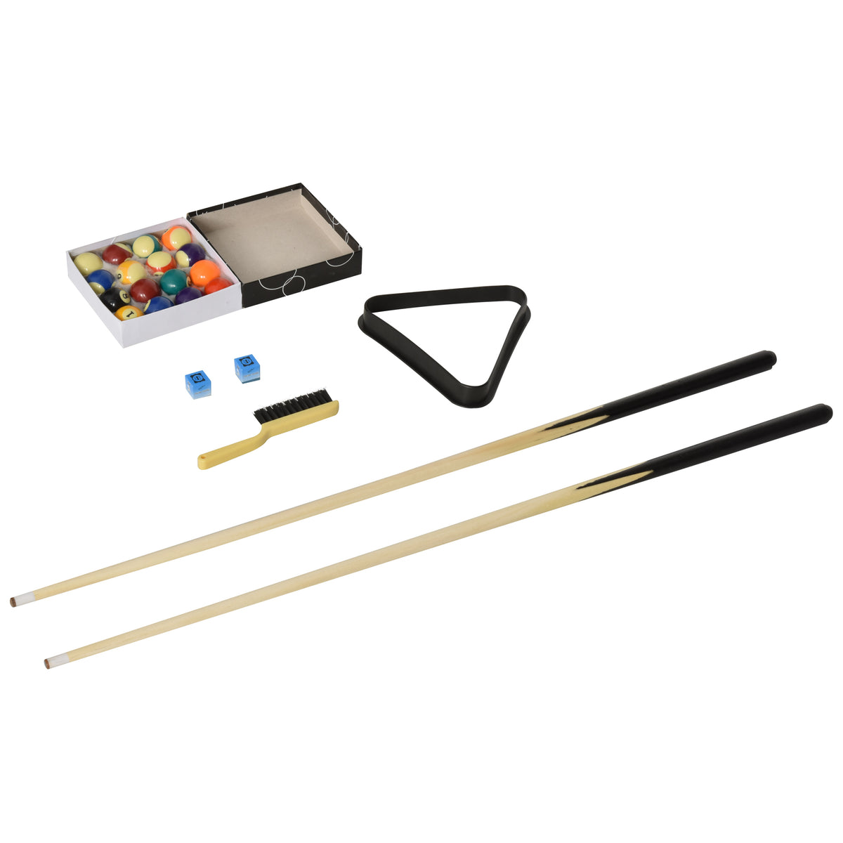Soozier 55" Mini Pool Table Portable Billiard Table Includes Cues, Ball, Chalk, Rack