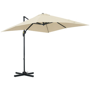 8' x 8' Square Patio Hanging Offset Umbrella with 360° Rotation – view 5