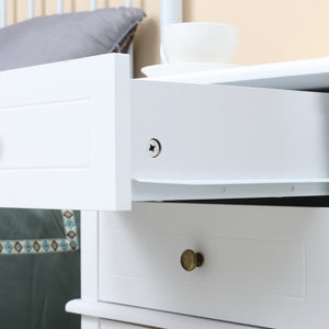Modern Sofa Side Table, Accent End Table with Drawers and Storage Shelf – view 13