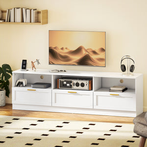 TV Stand with Storage, Modern Entertainment Center with 3 Cabinets and 3 Open Shelves, for TVs up to 85" – view 14