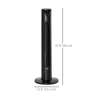 Freestanding Tower Fan Cooling for Home Bedroom with 3 Speed, 12h Timer, Oscillating, LED Sensor Panel – view 2