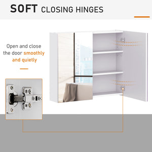 Wall Mount Medicine Cabinet with Mirror, Bathroom Mirror Cabinet Storage Organizer with Adjustable Shelf – view 11