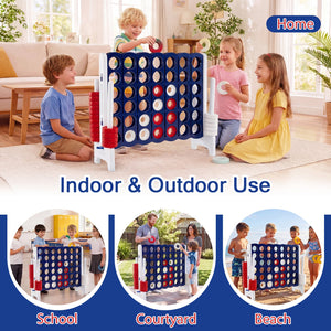 Jumbo 4-to-Score Game Set for Kids and Adults 3.5FT Tall by 4FT Wide Oversized Family Fun Game-White view 9