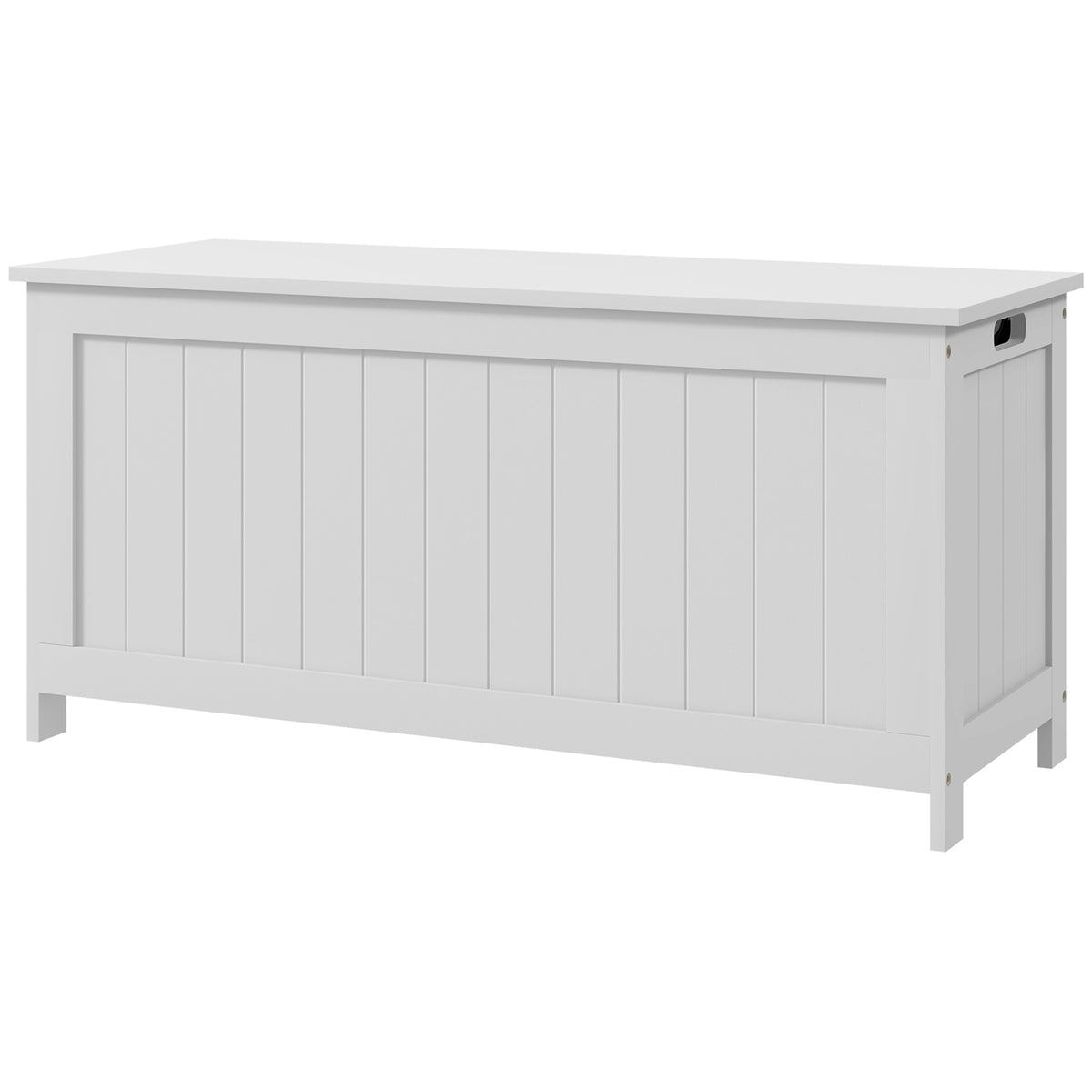Storage Trunk with 2 Safety Hinges, Modern Entryway Bench with Side Handles, Storage Chest for Living Room – view 15