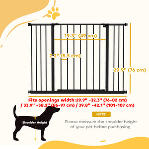 Pressure Fit Dog Gate Pet Barrier for stairs doorway, 29.9''- 42.1'' Width White – view 9