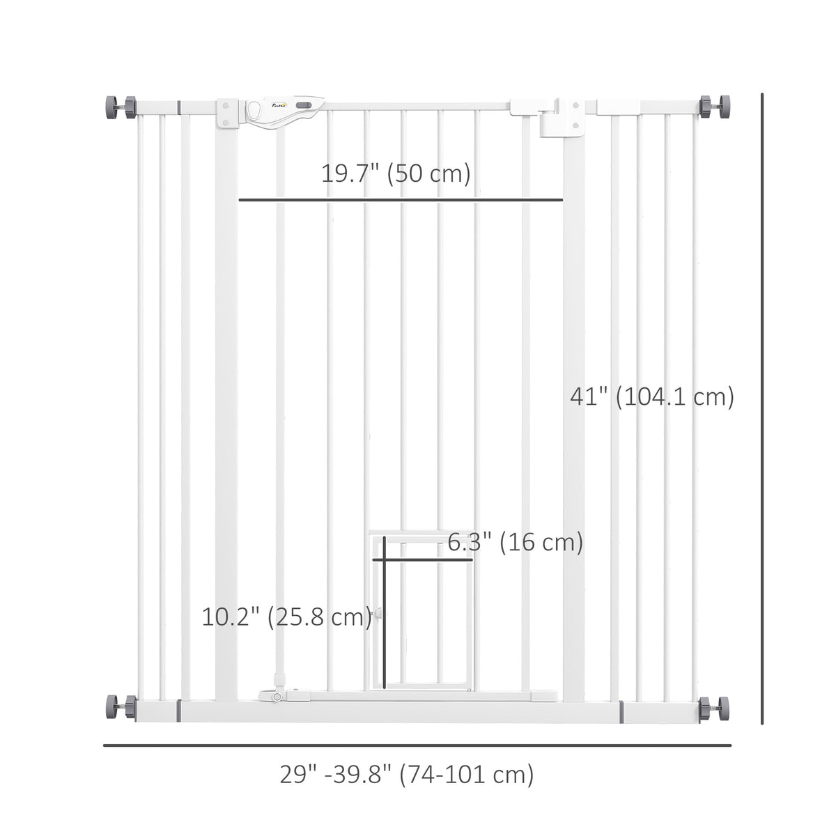 41" Easy Open Indoor Dog Gates for Doorways, House, Stair - Black – view 23
