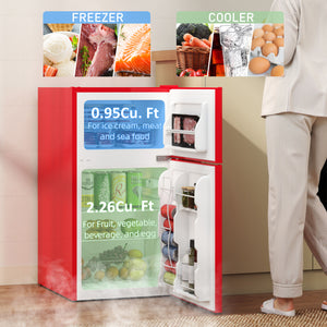 3.2 Cu Ft Compact Refrigerator, Mini Fridge with Freezer – view 10