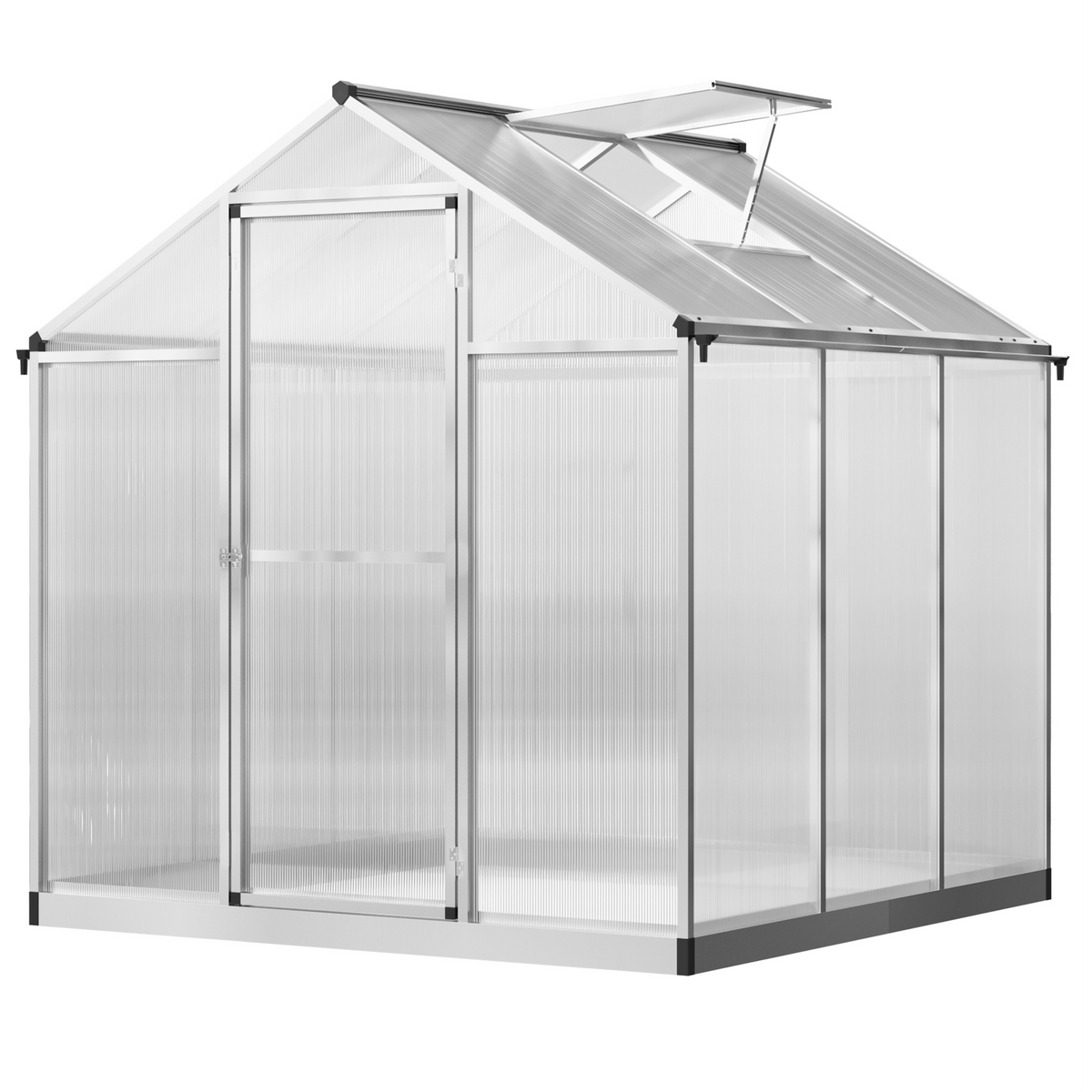 6' x 10' x 6.4' Walk-in Garden Greenhouse Polycarbonate Panels Plants Flower Growth Shed Cold Frame Outdoor – view 3