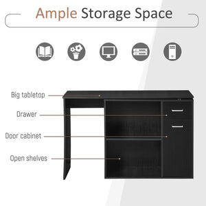 180° Rotating Home Office Corner Desk Storage Shelf Cabinet Black – view 5
