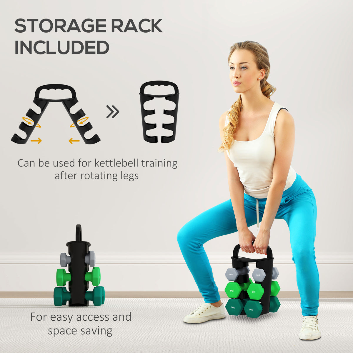 Soozier 40 LBS Hex Dumbbell Set with Vertical Rack, Adjustable Dumbbells, Hand Weights for Home Gym Strength Training, Green