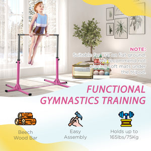 Professional Gymnastics Bar for Kids, Toddler Home Gymnastics Equipment with 13-level Adjustable Height – view 12
