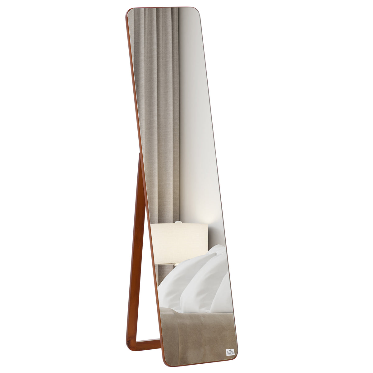 Full Length Mirror for Bedroom, Free Standing Dressing Mirror, Wall Mirror with Wood Frame, 15" x 61"
