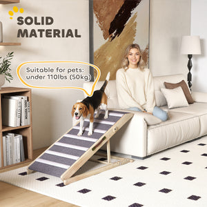 Dog Ramp for Couch, Foldable Pet Ramp for Small to Large Dog, 4 Adjustable Height from 14" to 20"