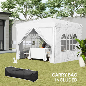10' x 10' Pop-Up Canopy Tent with Sidewalls, Height-Adjustable, Carry Bag Included, for Outdoor, Garden – view 13