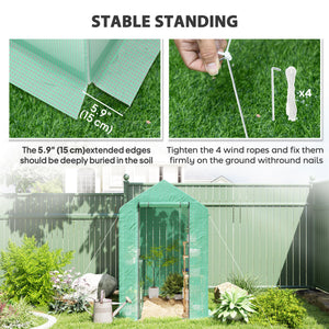 73" x 47" x 75" Walk-in Greenhouse Outdoor Portable Plant Flower Growth Warm House Garden Tunnel Shed – view 12