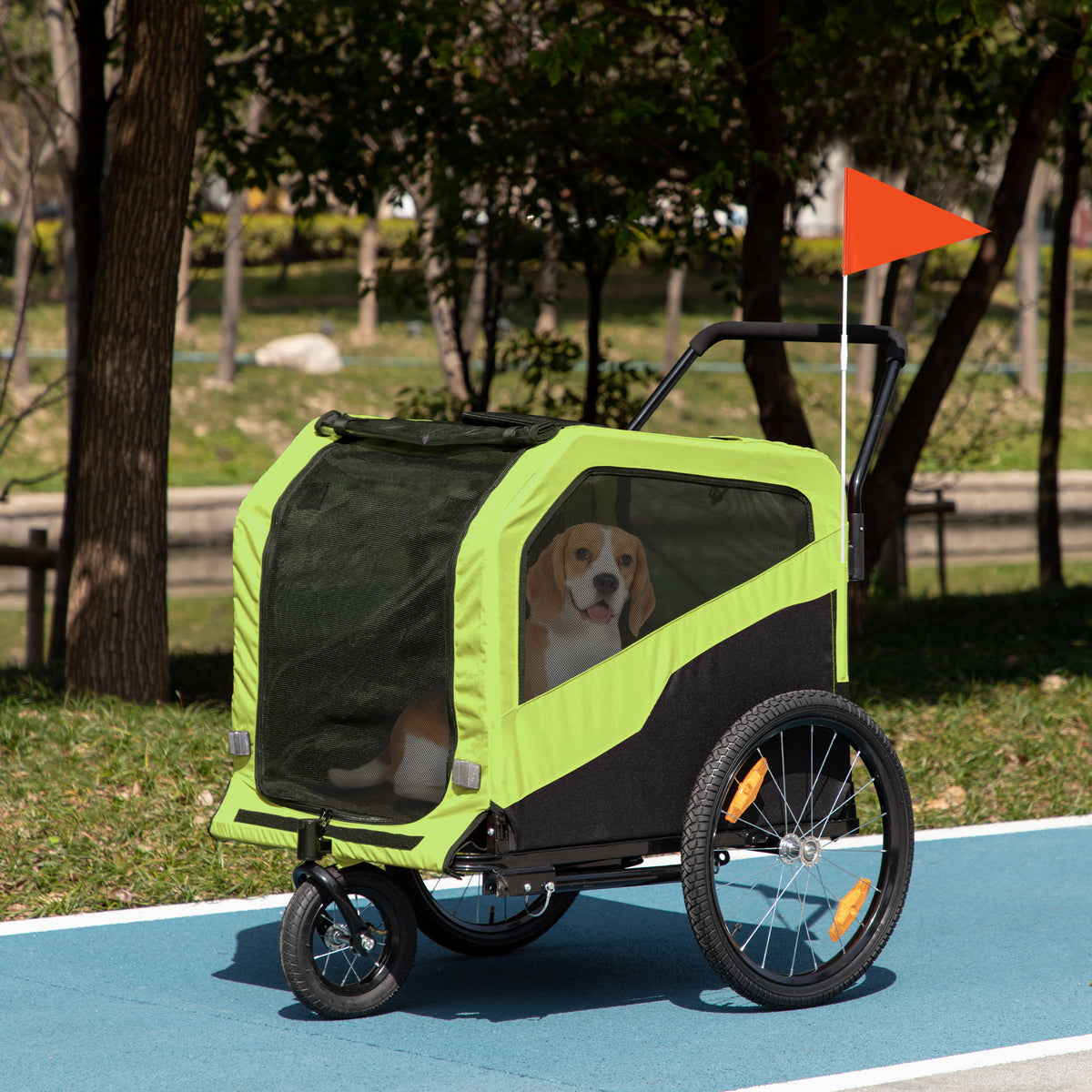 Aosom 2-in-1 Dog Bike Trailer for Large Dogs