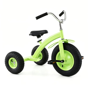 Kids Carbon Steel Bike with 15 Inch Inflatable Rubber Tires-Green
