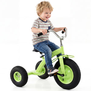 Kids Carbon Steel Bike with 15 Inch Inflatable Rubber Tires-Green view 4