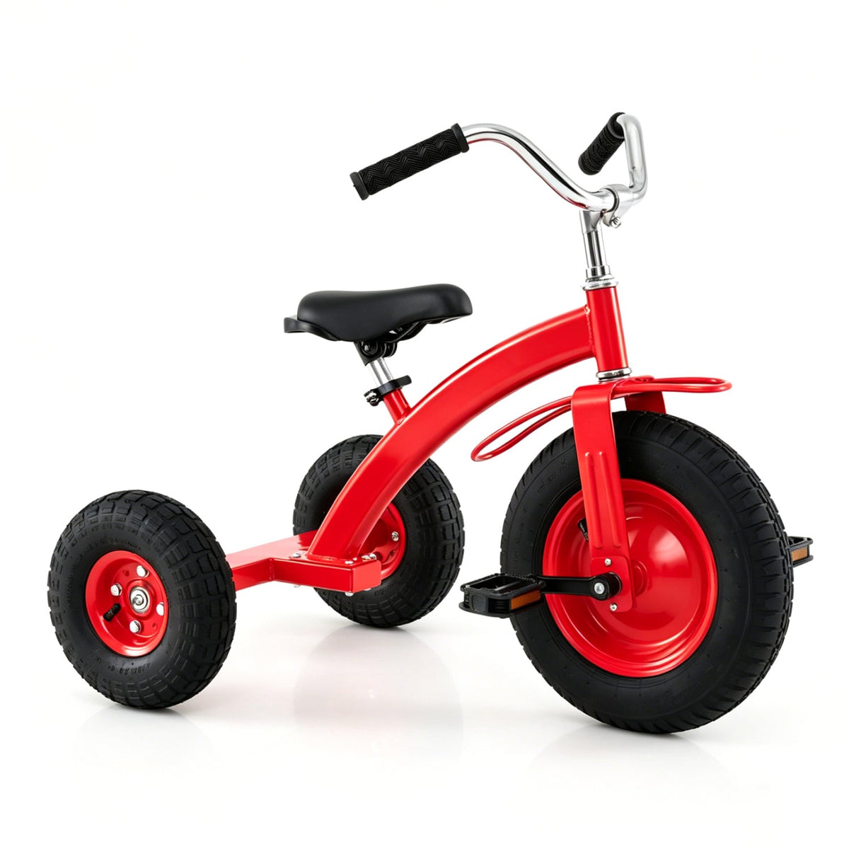 Kids Carbon Steel Bike with 15 Inch Inflatable Rubber Tires-Red