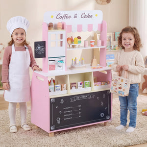 Kids Ice Cream Shop with 27 Accessories and Ice Cream Machine for Ages 3+-Pink view 7