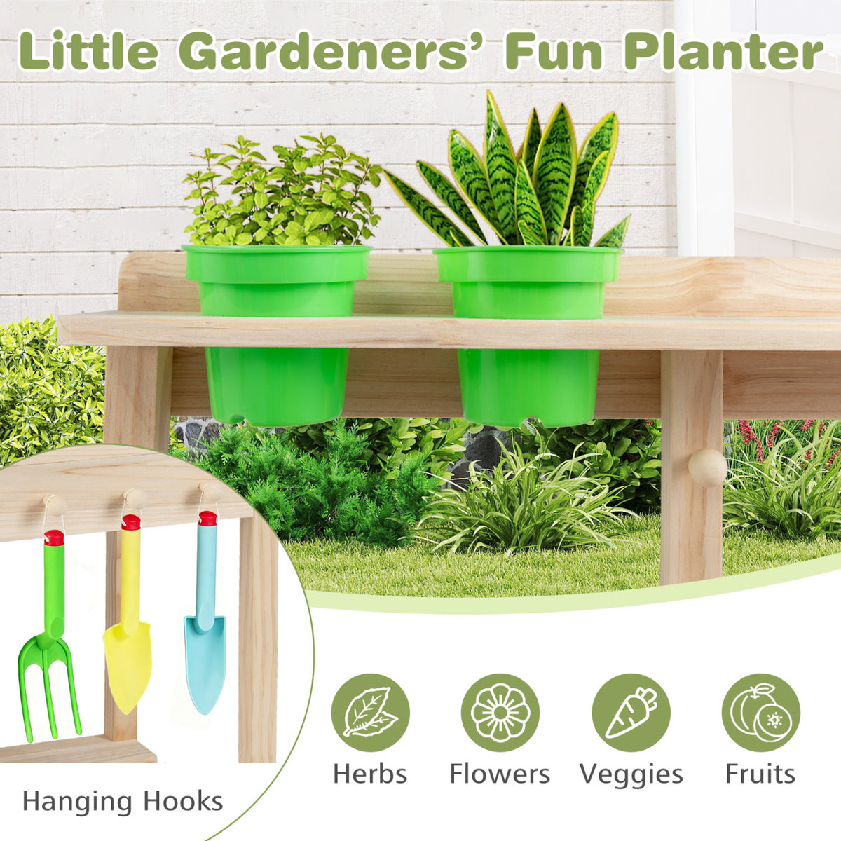 Kids Play Kitchen Set Wooden Kitchen Playset with Stoves for Boys Girls 3+-Natural view 9