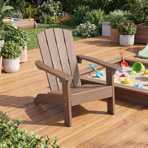 Kids Sandbox with Cover and Seats with 2 Kids Adirondack Chairs view 9