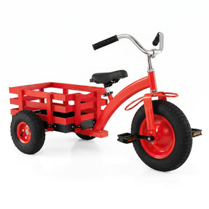 Kids Tricycle with 15 Inch Inflatable Rubber Tires-Red view 3