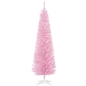 6 FT Christmas Tree Classic Tree Holiday Indoor Decoration, with Stable Plastic Base, White
