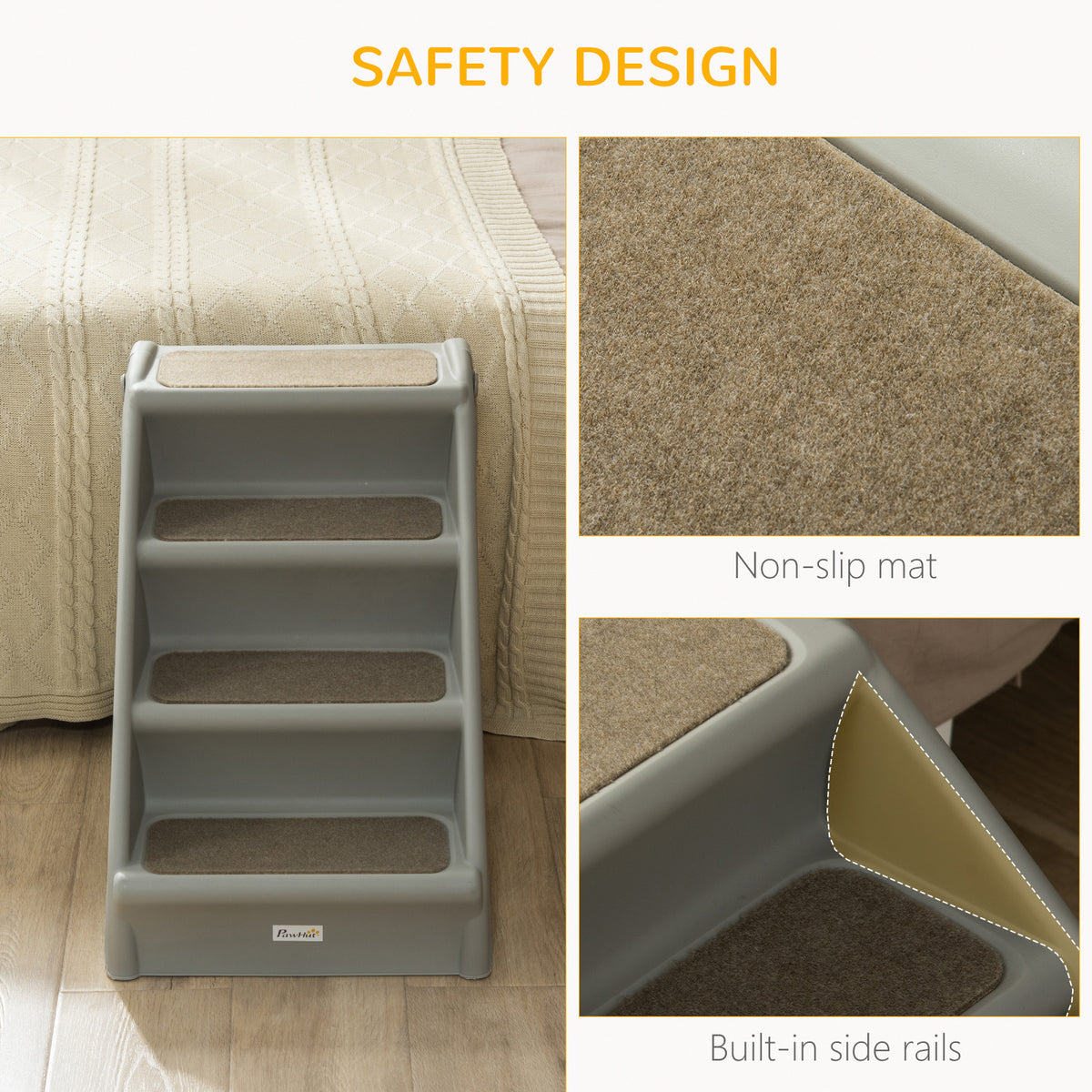 4-Level Portable Dog Stairs, Foldable Dog Steps for Small Dogs, Lightweight Cat Steps – view 18