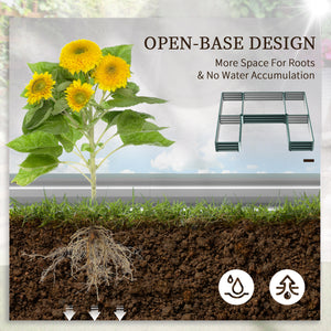 Steel Raised Garden Bed, Set of 5 Large Box Planters for Outdoor Plants Vegetables Flowers Herbs, 8x8x1ft – view 18