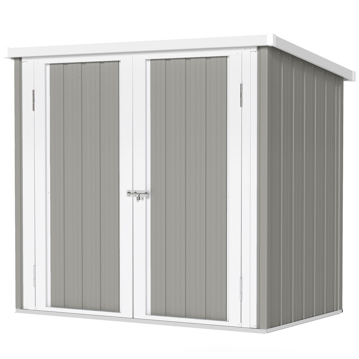 5x3 Metal Garden Storage Shed with Double Door, Durable Metal Shed for Garden, Patio, Lawn, Black