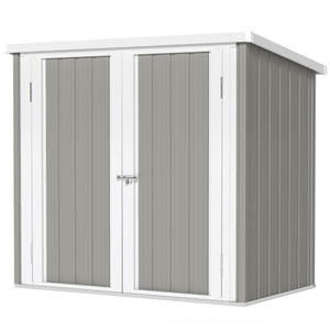 5x3 Metal Garden Storage Shed with Double Door, Durable Metal Shed for Garden, Patio, Lawn, Black