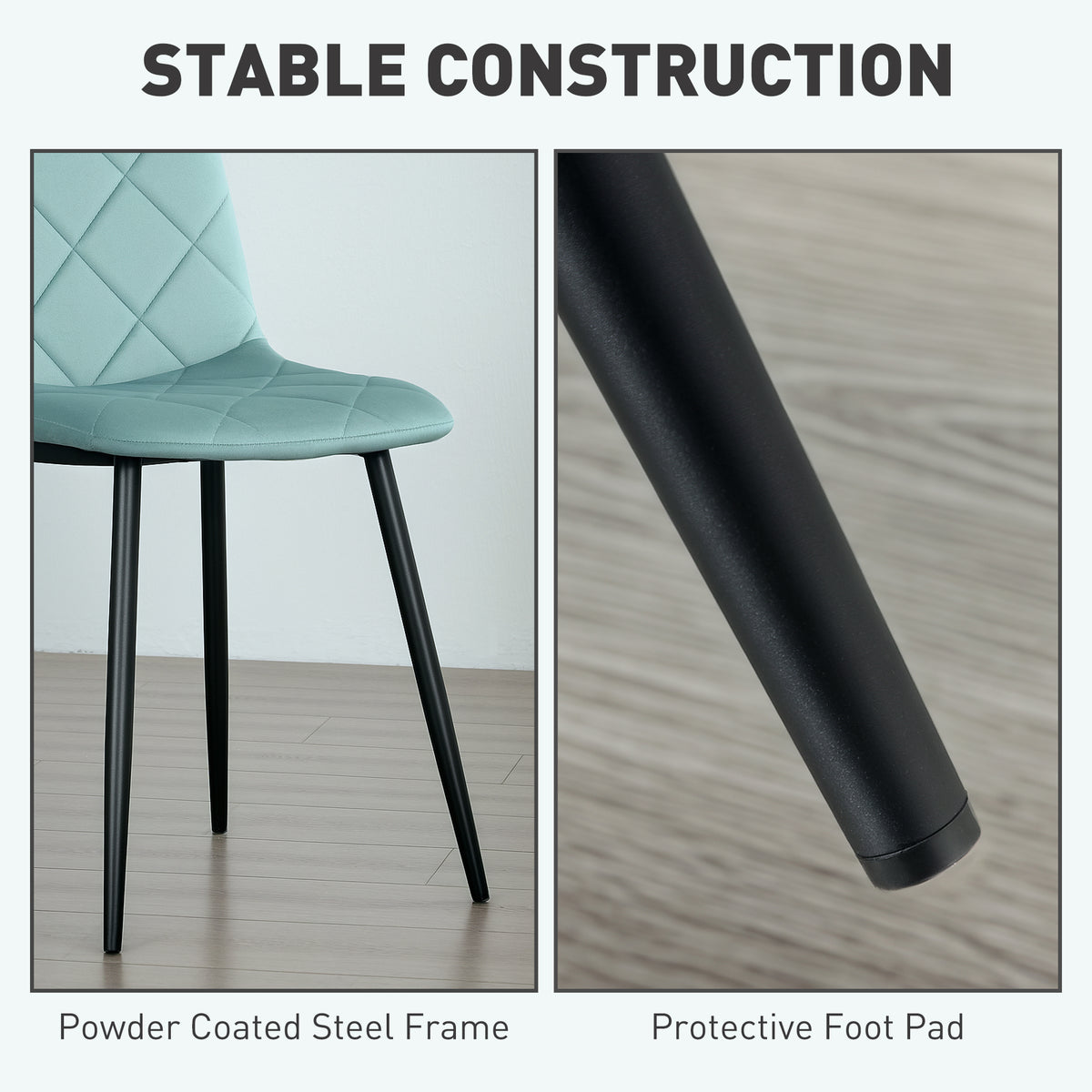 Dining Chairs Set of 4, Upholstered Dining Room Chairs with Steel Legs – view 18