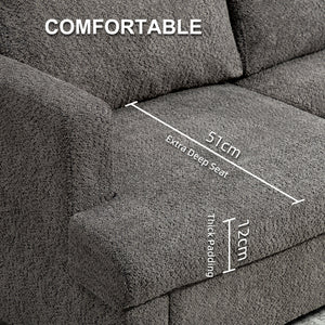 54.3" Loveseat Sofa, 2 Seater Sofa with Removable Cushions – view 3
