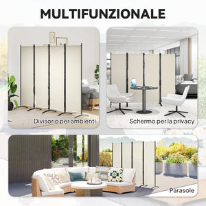 Folding Room Divider, Privacy Screen for Home Office Bedroom, 5.6FT Tall, Dark Grey – view 10