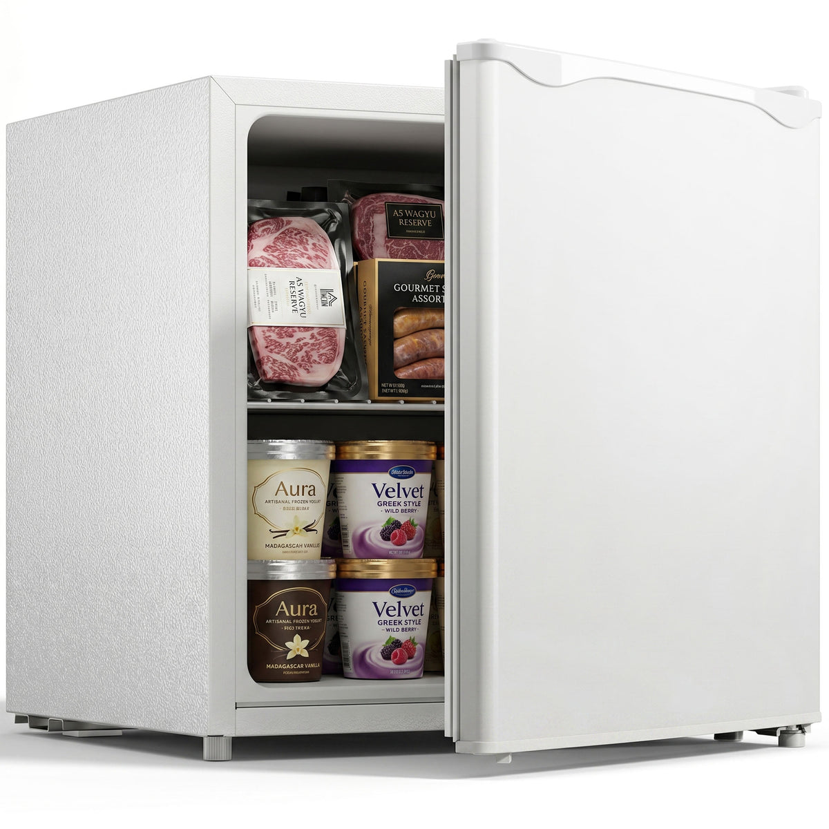 1.1 Cu. Ft. Mini Freezer, Compact Upright Freezer with Reversible Door, Removable Shelf – view 36