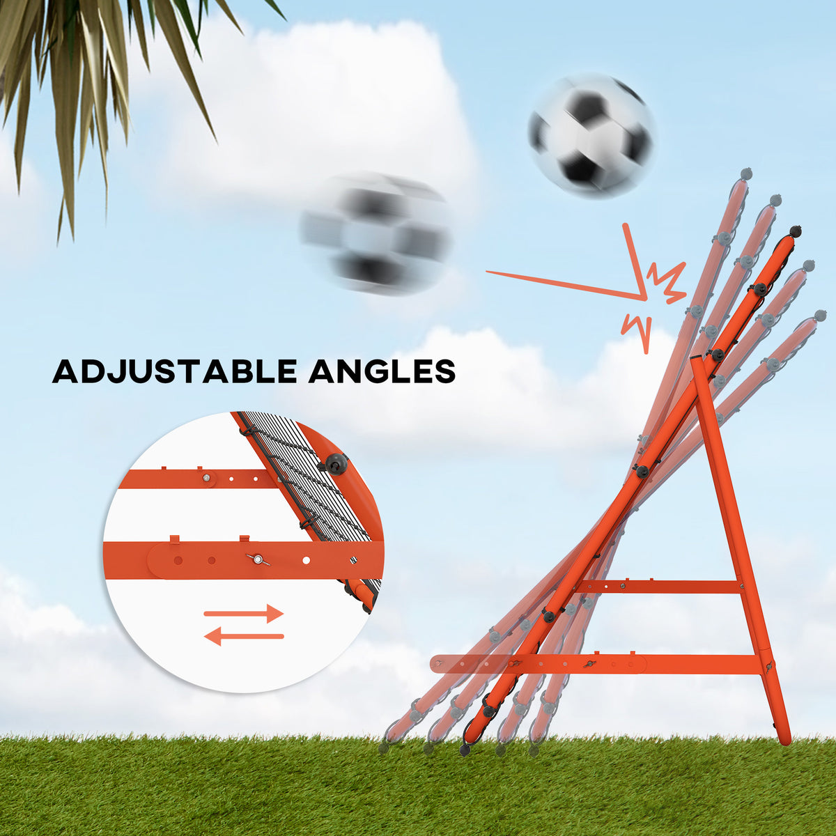 Soozier Volleyball Rebounder Net, Adjustable Soccer Rebounder, Baseball Volleyball Training Equipment Aid