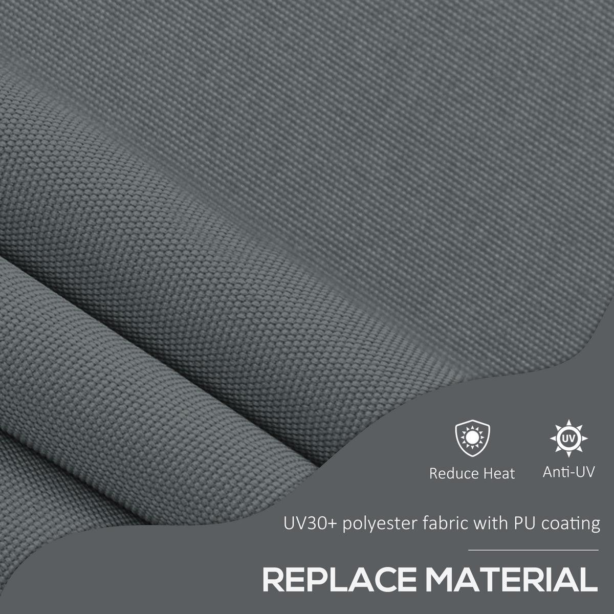 6.5' x 4' Manual Retractable Awning, Non-Screw Freestanding Patio Awning, UV Resistant, for Window or Door, Dark Grey