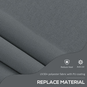 6.5' x 4' Manual Retractable Awning, Non-Screw Freestanding Patio Awning, UV Resistant, for Window or Door, Dark Grey