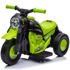 Qaba Electric Motorcycle for Kids, 6V Ride on Bubble Car with LED Headlight, Music, Pedal, for 2-5 Years