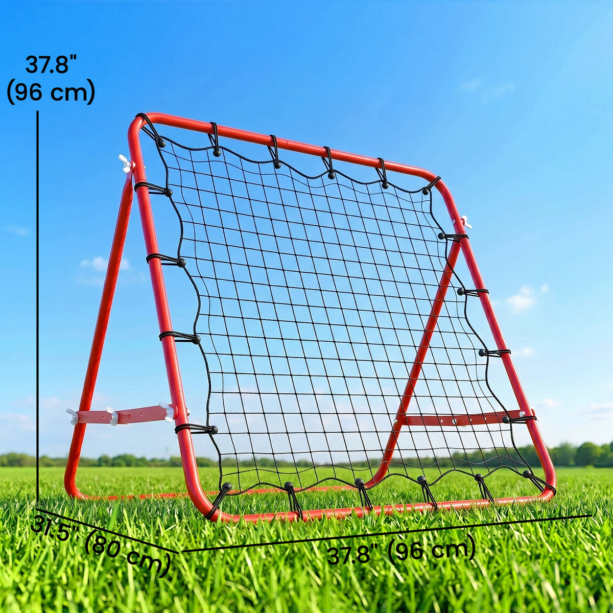 Volleyball Rebounder Net Football Training Aid Kickback Target Play Red – view 2