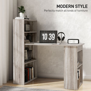 Modern Computer Desk with Storage Shelves, 47" Writing Table Workstation with Bookshelf for Home Office – view 10