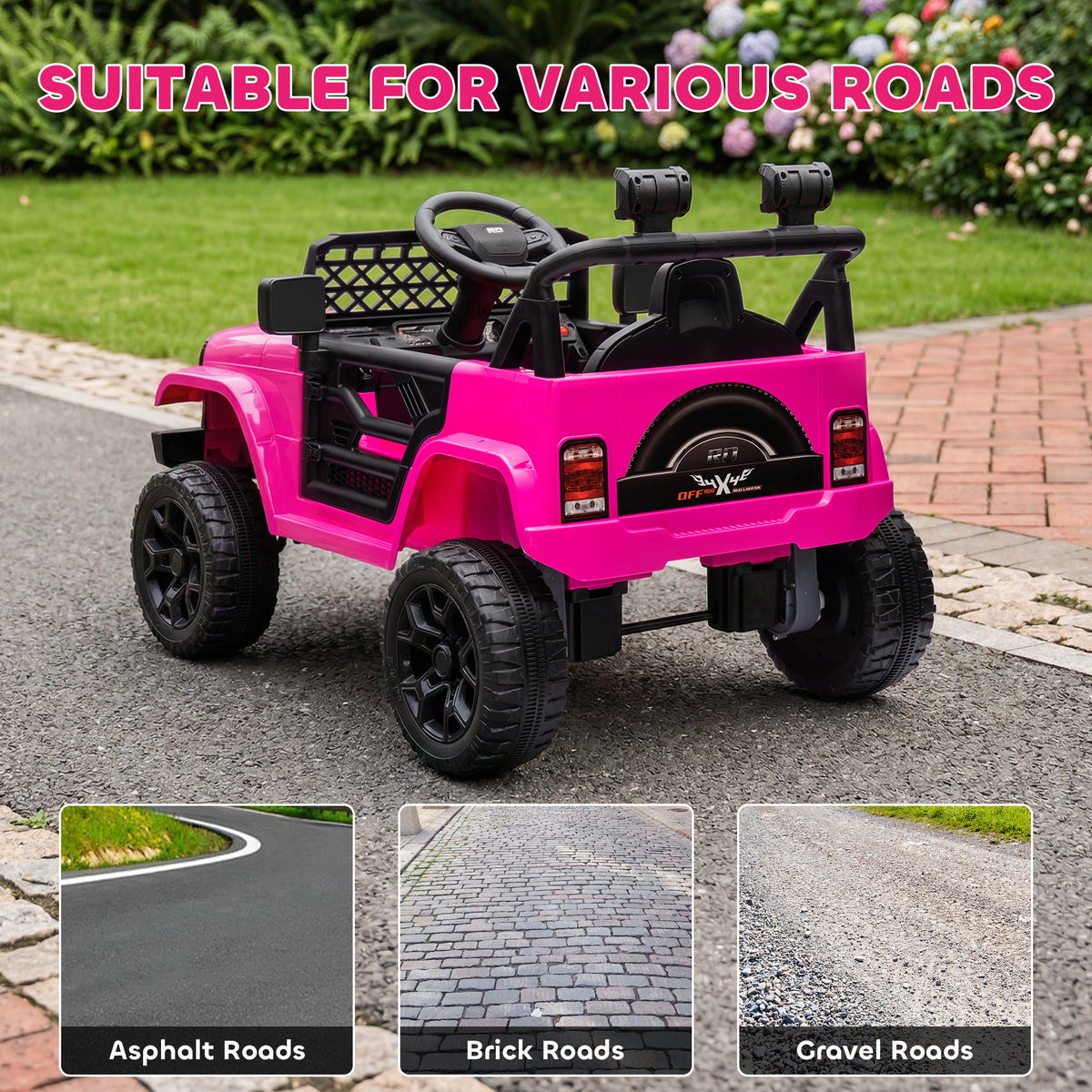 Qaba 12V Ride on Truck, Electric Car for Kids with Remote Control, Suspension, 3 Speeds, USB Music Headlights
