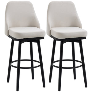 Extra Tall Bar Stools Set of 2, Modern 360° Swivel Barstools, Dining Room Chairs with Steel Legs Footrest – view 8